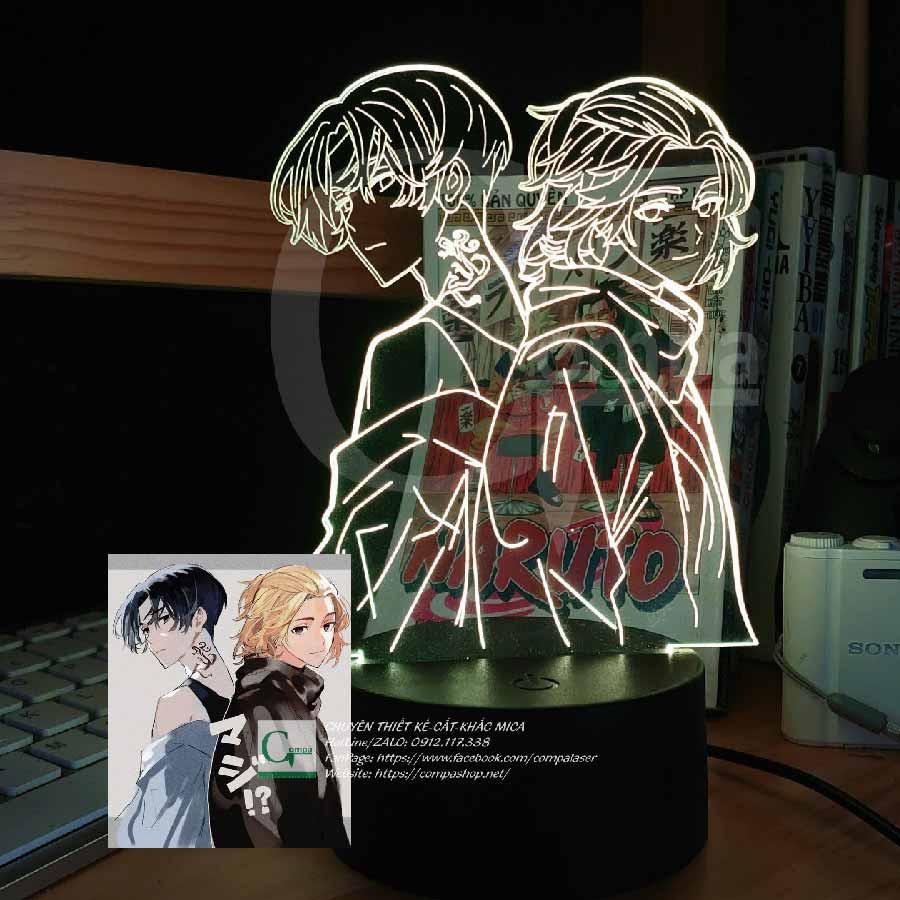 Đèn Ngủ Anime LED 3D Tokyo Revengers Manjiro Sano Type 01 ATKR0101 16 màu tùy chỉnh, quà tặng sinh nhật