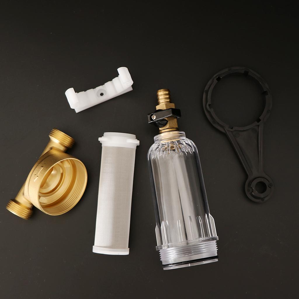 Water Prefilter System, Whole House Water Filter 40 Microns Precision Filtration Mesh, Household Filter for Municipal Tap Water, Water Filtering