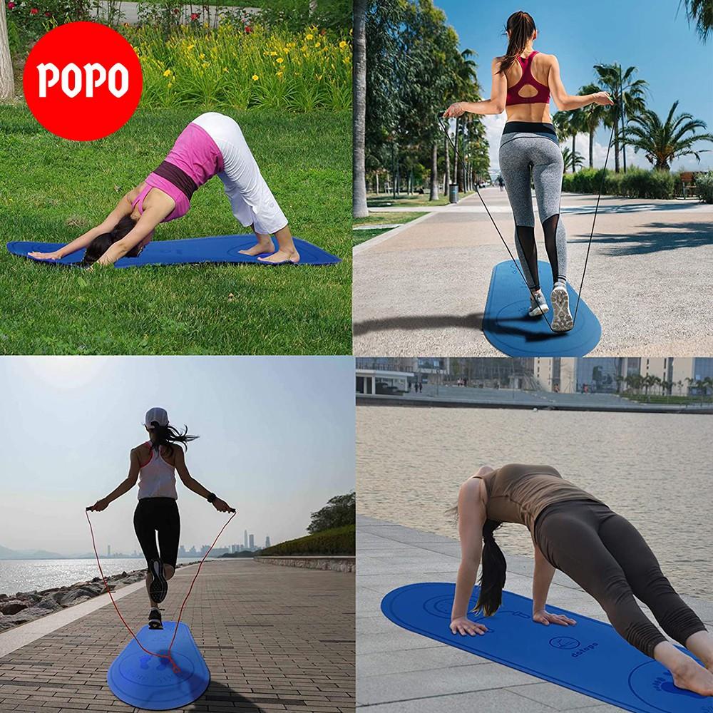 Thảm nhảy dây thảm tập yoga tại nhà chống sốc, cách âm họa tiết đặc biệt, lớp đệm cao cấp, chống trơn trượt POPO YGW43