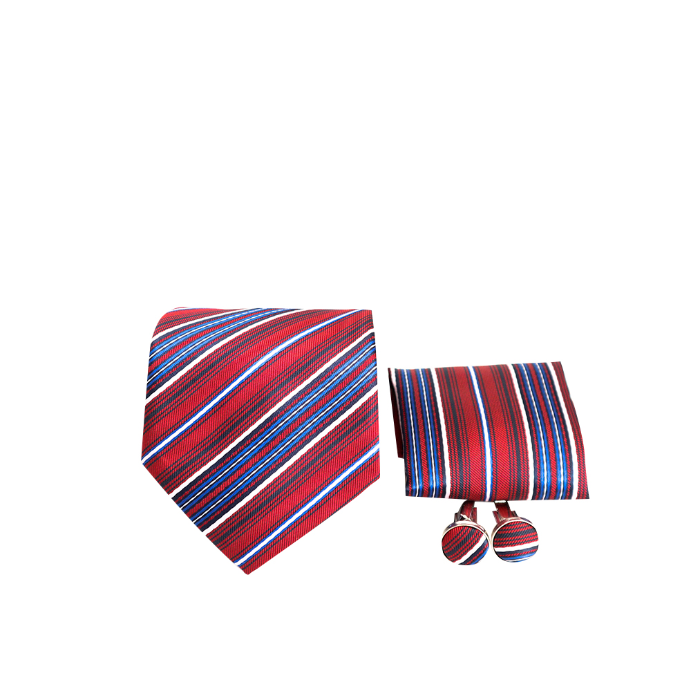 Cà vạt nam, cà vạt bản lớn, cà vạt 8cm - Cà vạt hộp bản lớn  màu đỏ sọc CH8DOS011