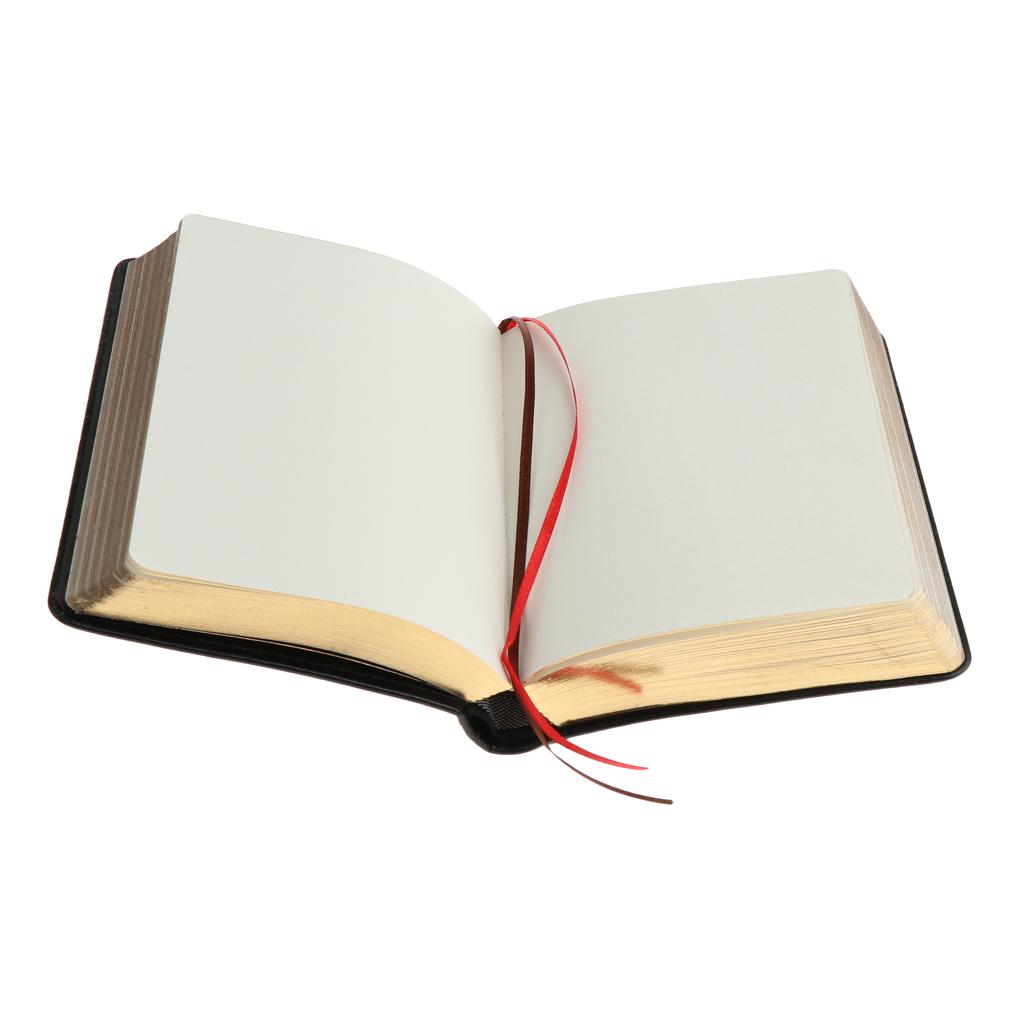 Black A6 Paper Size Notebook Portable Blank Note Book for Painting, Diary
