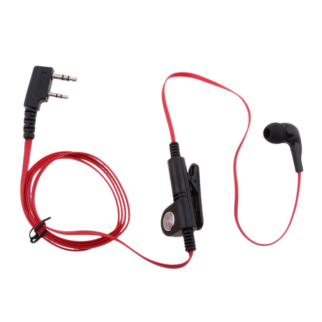 In-ear Earpiece Mic Flat Cable Earphone for Radio