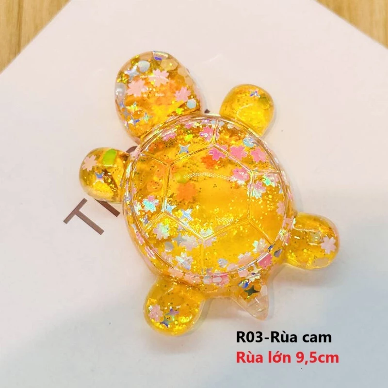 Rùa nước KHỔNG LỒ size 9,5cm mô hình túi mù 10 màu đồ chơi mô hình nhân vật DIY trang trí decor phát sáng B209