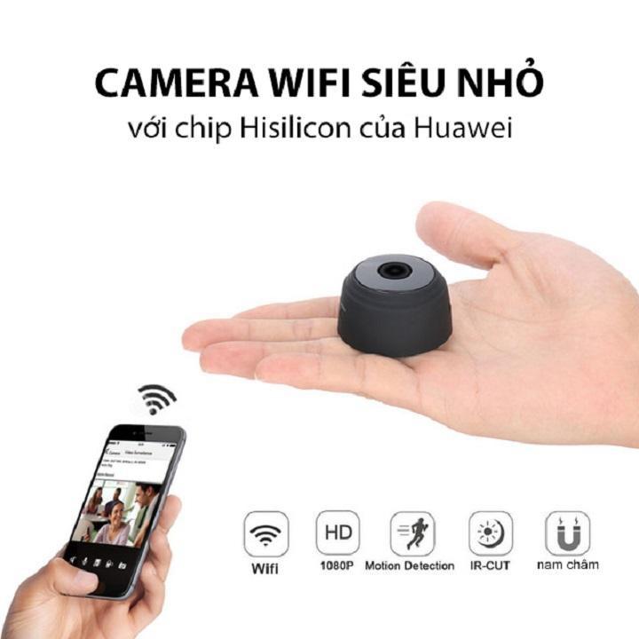 camera wifi chống trộm A9s Full HD 1080, xem từ xa trên điện thoại, có hồng ngoại quay ban đêm, dùng pin sạc