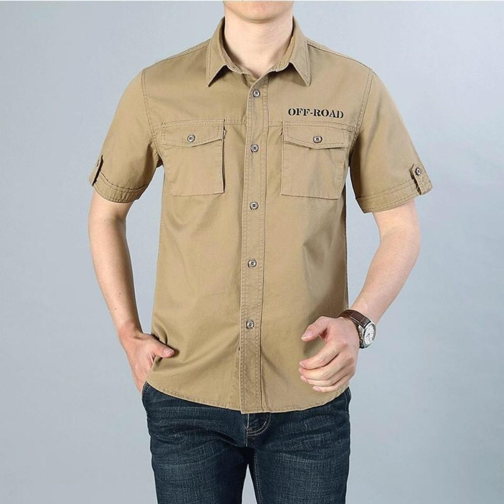 Áo Sơ Mi Nam Kaki Ngắn Tay OFF-ROAD Mã Z557 Thời Trang PONIVA Thiết Kế Trẻ Trung Năng Động Hợp Phong Cách