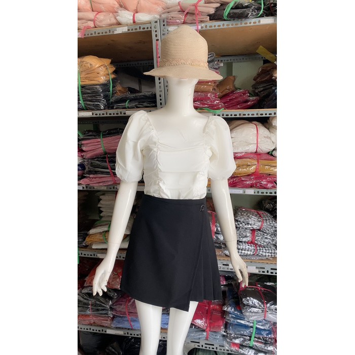 ÁO NHÚN THUN CỔ VUÔNG SÀNH ĐIỆU