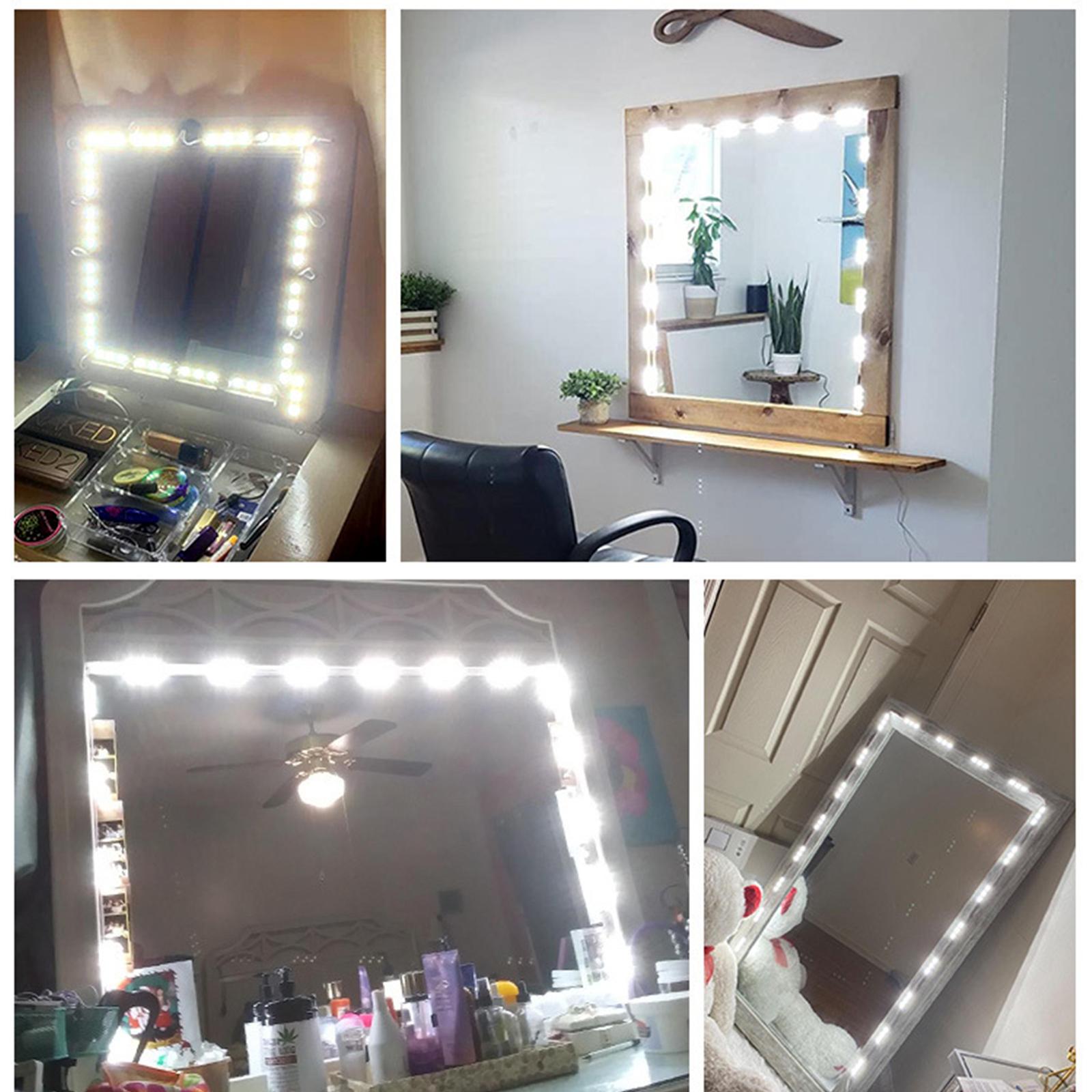 Đèn Gương Trang Điểm Led 42Leds Điều Khiển Cảm Ứng Có Thể Điều Chỉnh Độ Sáng Cáp Sạc Usb