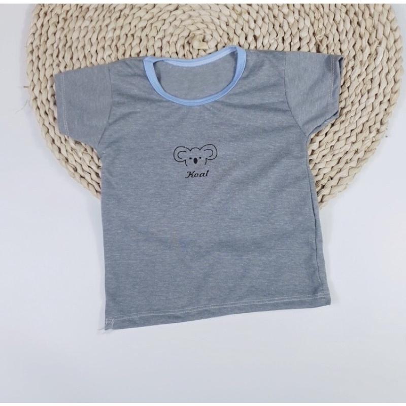 Áo phông hoạt hình cotton phối viền cho bé