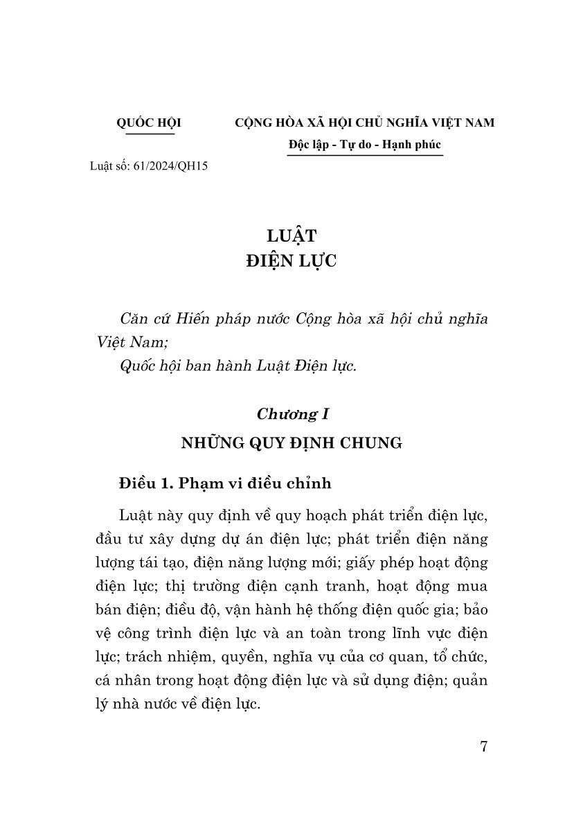 Luật Điện lực năm 2024