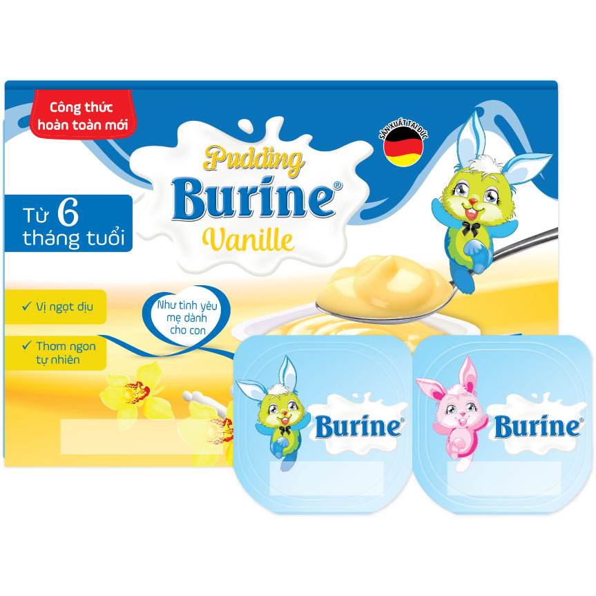 Pudding Burine Vị Vani (Vỉ 6 x 50g)