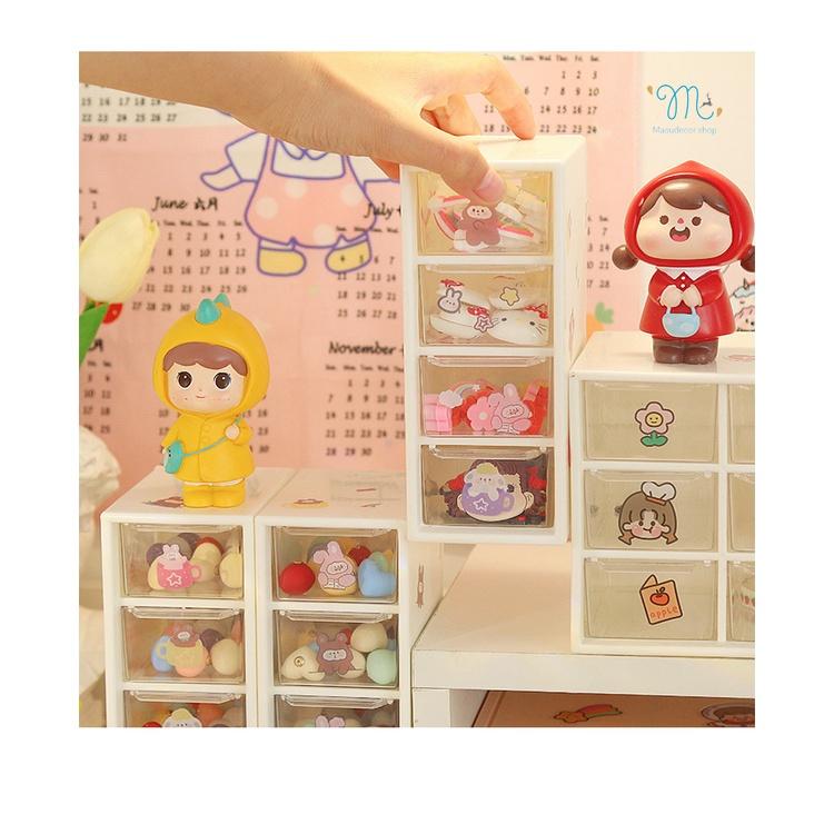 Kệ trắng đựng phụ kiện + tặng sticker decor