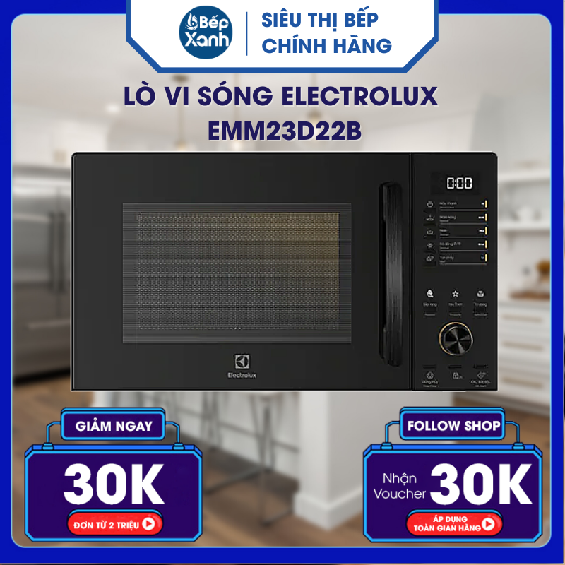 Lò vi sóng Electrolux EMM23D22B - Hàng Chính Hãng