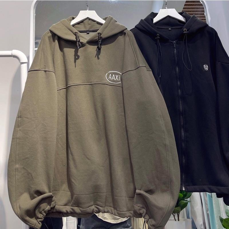 áo hoodie nỉ AAXI màu rêu unisex ảnh thật SSStore ( nam nữ mặc đều được