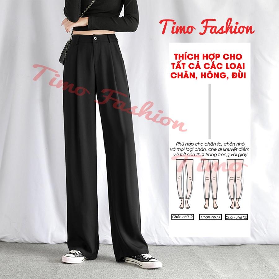 Quần ống rộng nữ, quần ống rộng suông lưng cao khóa trước 1 khuy kiểu Hàn Quốc, ulzzang siêu xinh, TF006