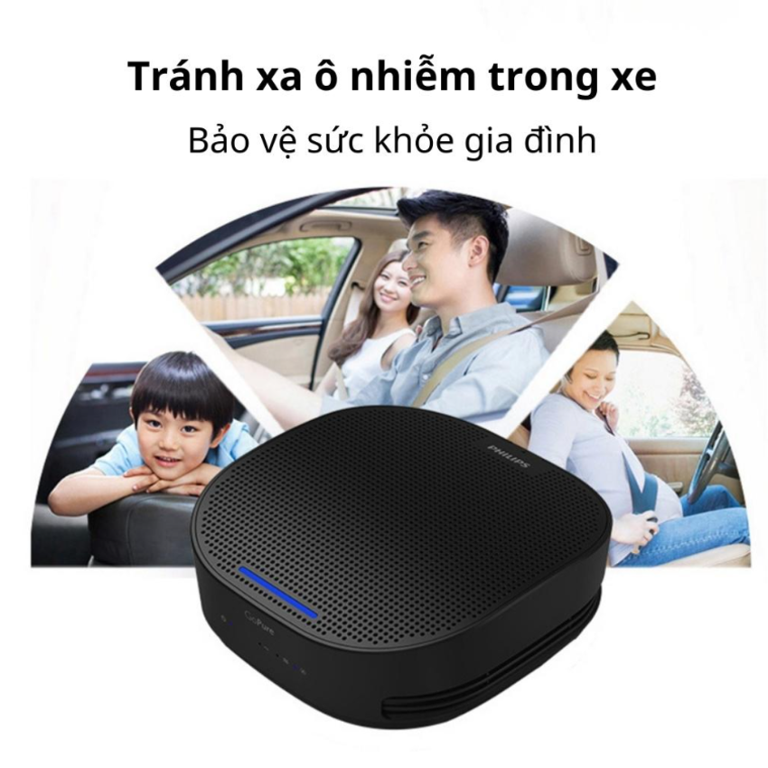 Máy khử mùi, lọc không khí trên xe ô tô thương hiệu Philips GP5301 - Hàng chính hãng