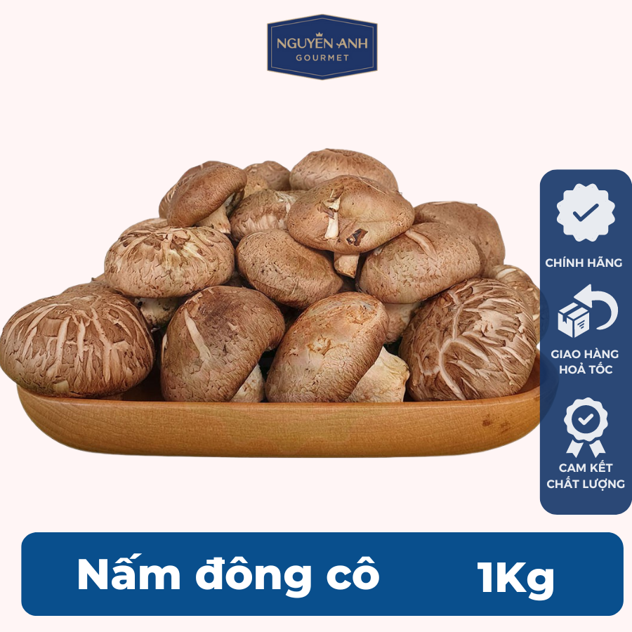 Nấm đông cô tươi 1kg nông trại Nấm Xanh
