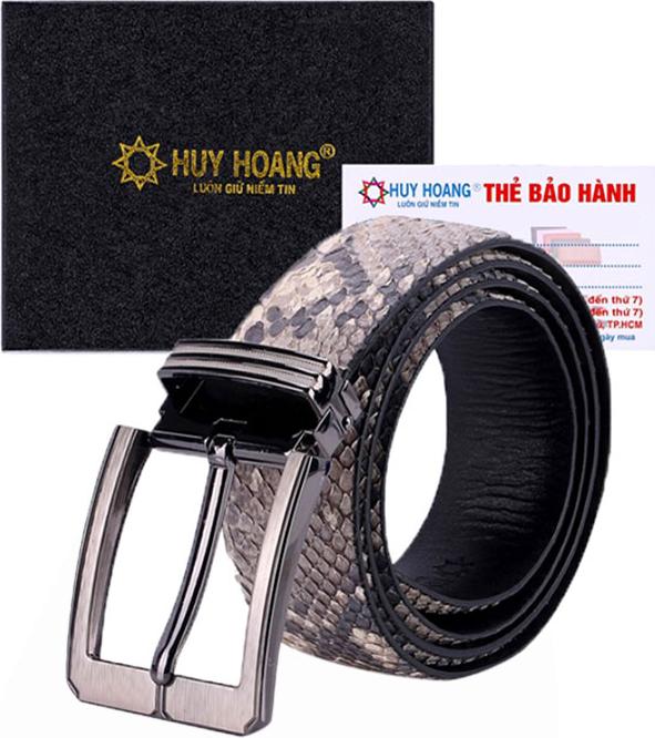 Thắt Lưng Nam Da Trăn Bản Lớn Đầu Kim Huy Hoàng HT4316 - Da Nguyên Thủy