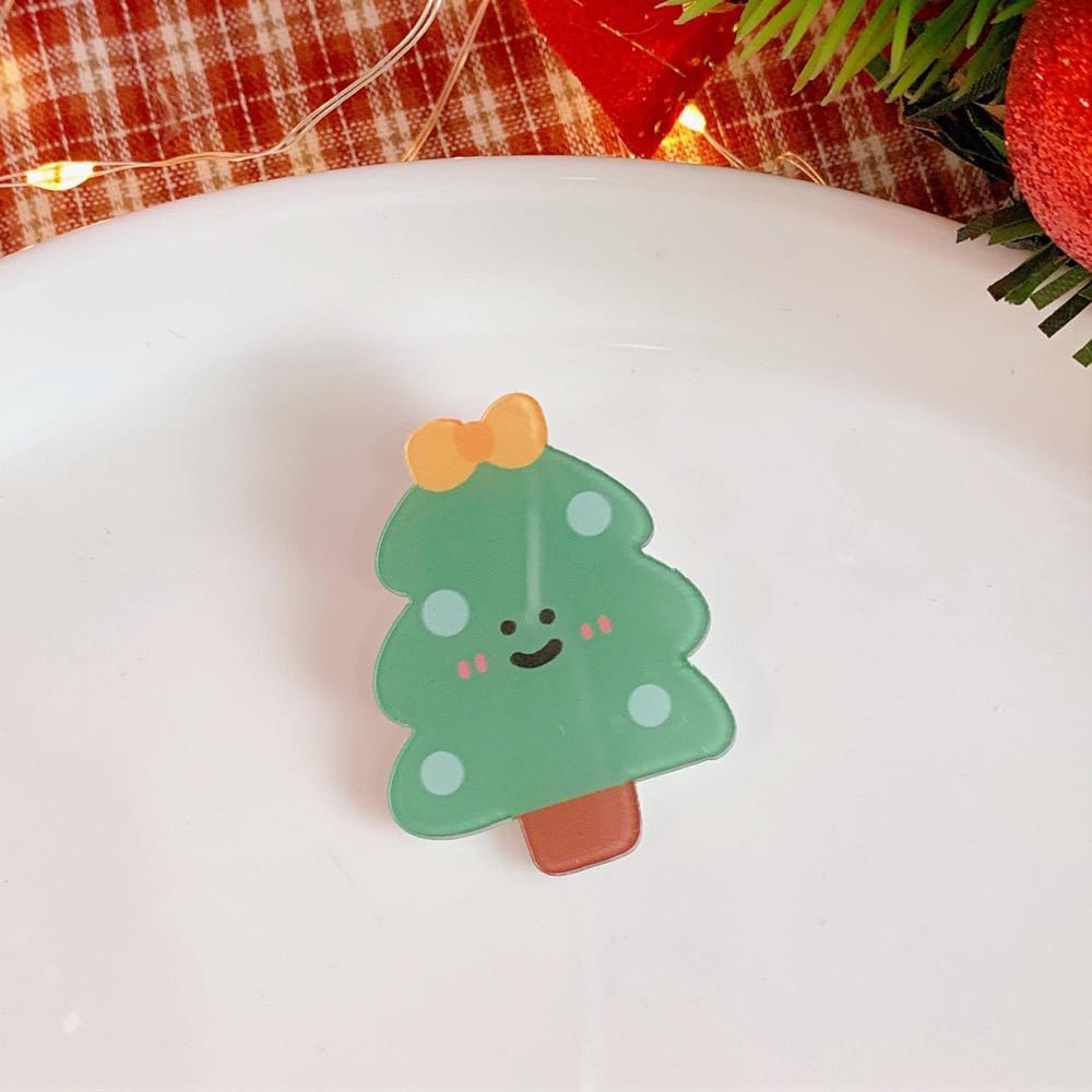 Ghim cài áo bằng Acrylic hình hoạt hình phong cách giáng sinh dễ thương