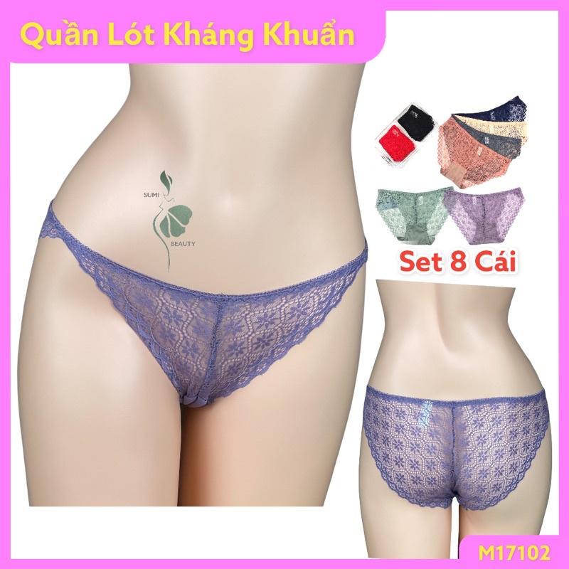 Combo 8 quần lót nữ kháng khuẩn hàng Đài Loan chất liệu mềm mại thoáng mát - M17102