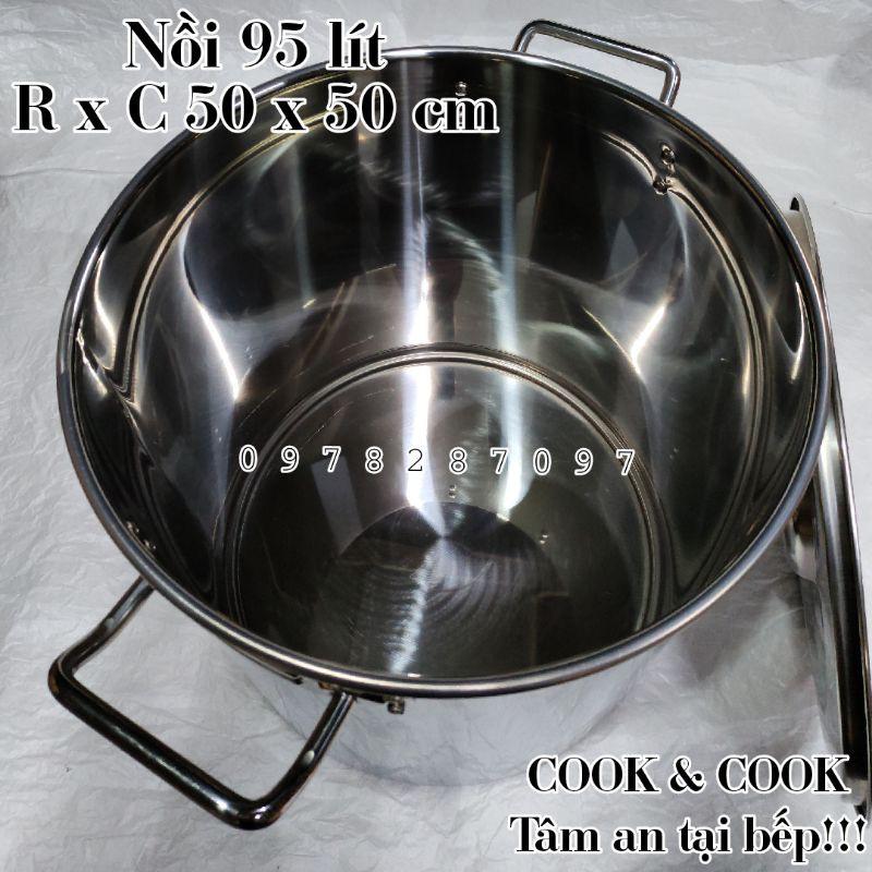 Nồi súp inox 80, 85, 90, 95 lít đáy từ size 50 nồi hầm xương, nồi luộc gà, nồi luộc bánh chưng, nồi phở, nồi quân dụng