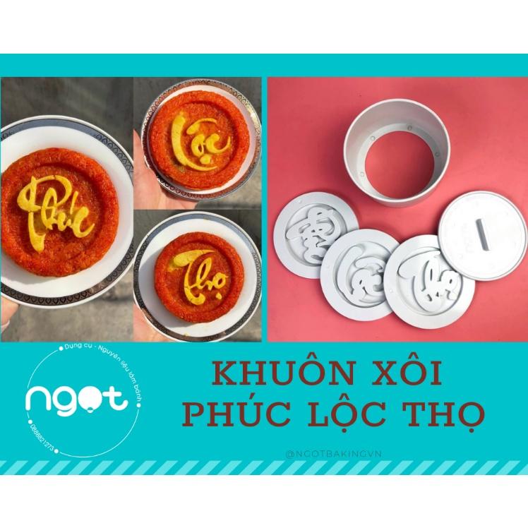Khuôn làm bánh in hình phúc lộc thọ khuôn xôi đơn giản nhanh chống tiện lợi cao cấp