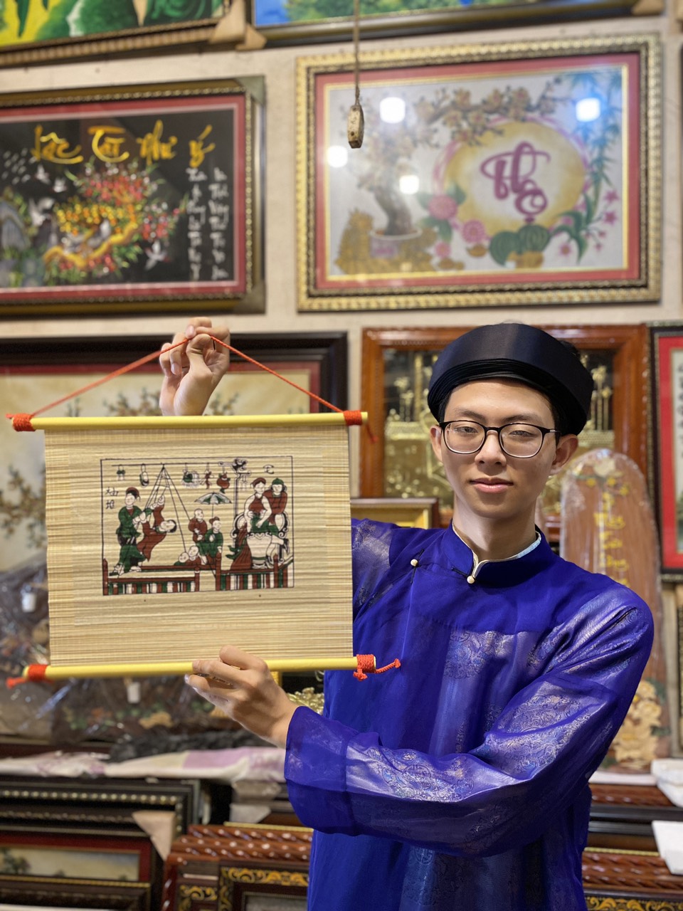 Tranh Dân Gian Đông Hồ Đánh Đu