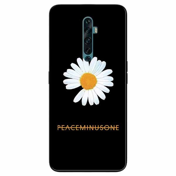 Ốp lưng in cho Oppo Reno 2F Mẫu Cúc To Nền Đen