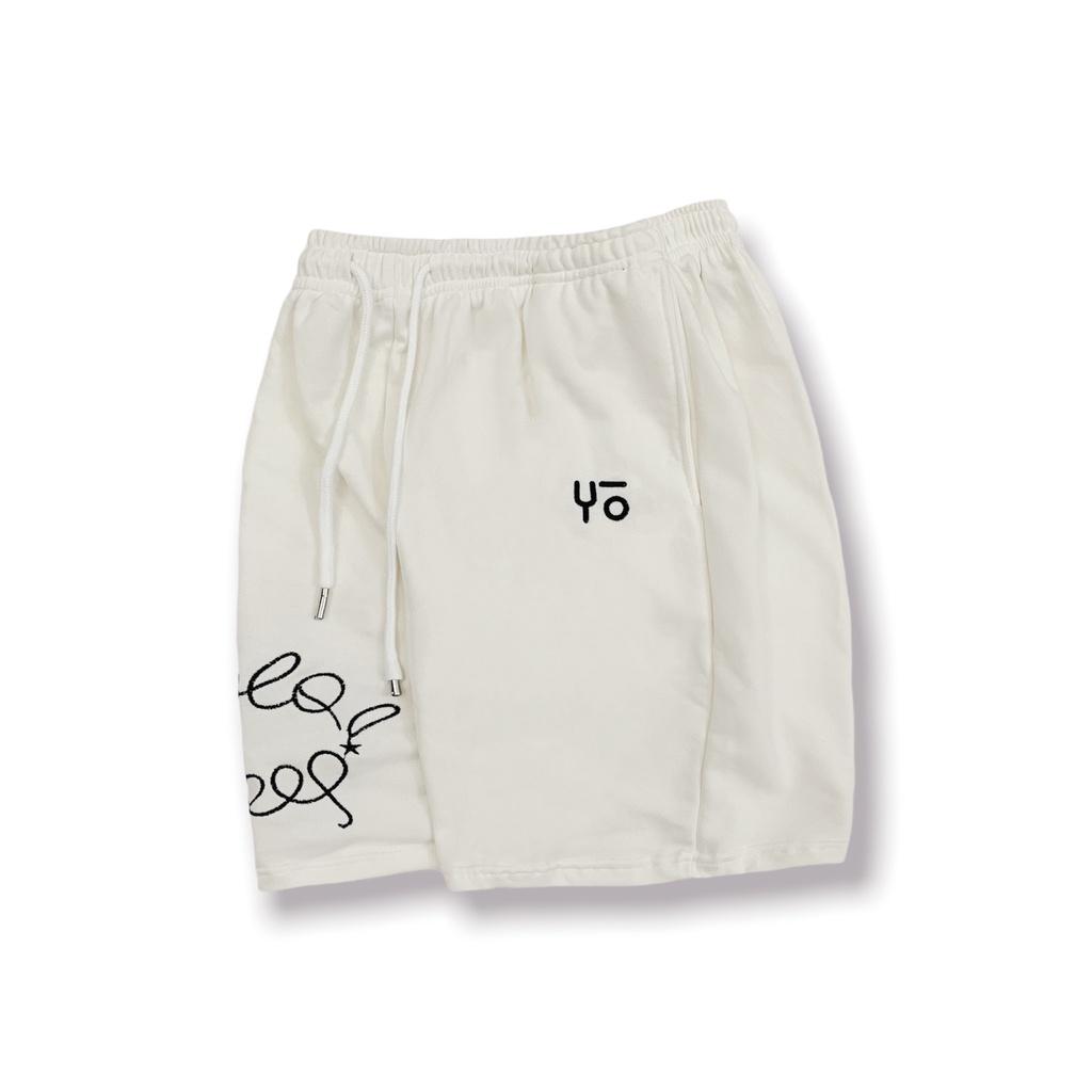 Quần Short Local Brand Basic Thêu Logo Yoloyouth nỉ chân cua