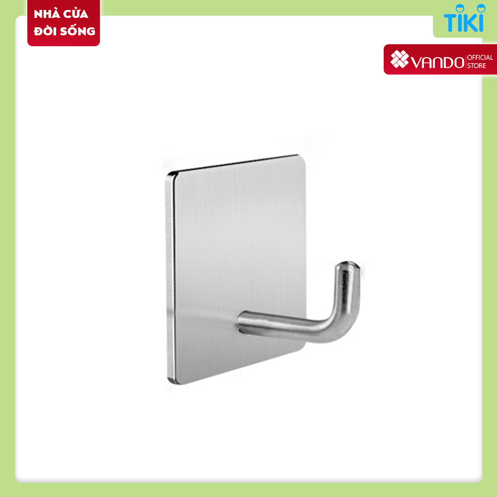 Móc Treo Đồ INOX 304 băng dán 3M SIÊU DÍNH dán Tường Gạch, Men, Kính, loại 1 móc tròn mới