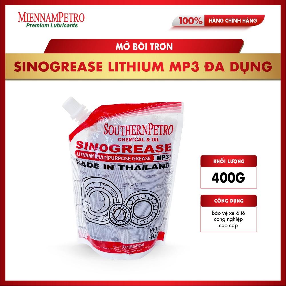 Mỡ Bôi Trơn MiennamPetro Sinogrease Lithium MP3 400G Đa Dụng Bảo Vệ ​Xe Ô Tô Công Nghiệp Cao Cấp