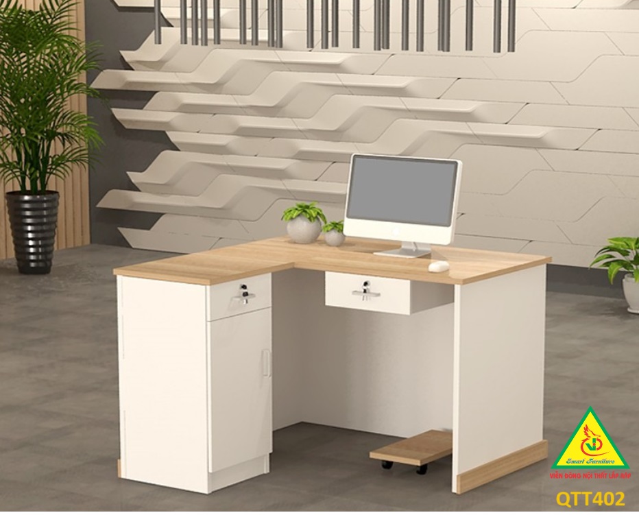 QUẦY LỄ TÂN, QUẦY TIẾP TÂN, QUẦY TÍNH TIỀN, QUẦY THU NGÂN QTT402 - Nội thất lắp ráp Viễn Đông Adv