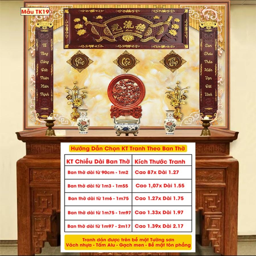Tranh Lụa Dán Tường Phòng Thờ Cao Cấp 3 – In Sắc Nét – Tặng Keo Dán, Giá Tận Xưởng - Mẫu TK17