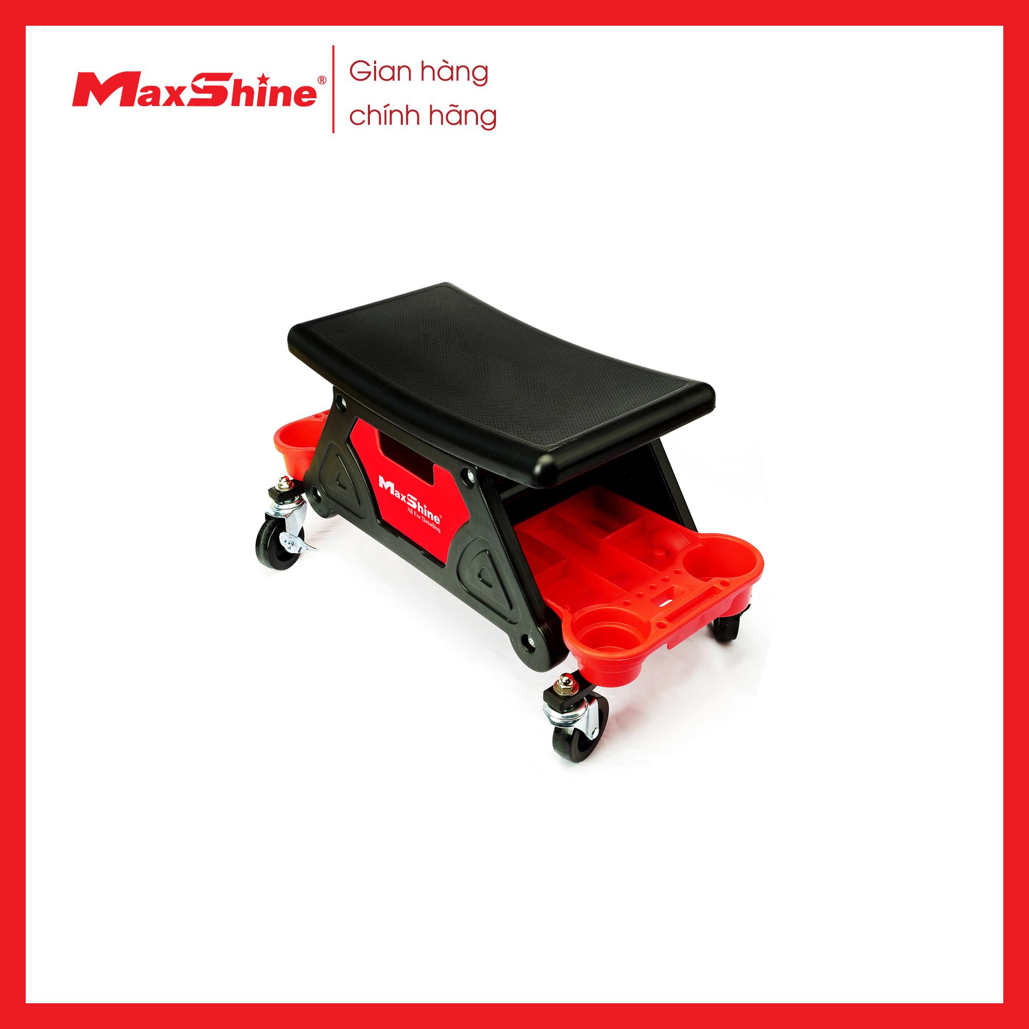 Ghế chăm sóc xe ô tô cho trung tâm Detailing Maxshine 702303 làm chất liệu nhựa ABS vô cùng chắc chắn, chịu được trọng tải lớn