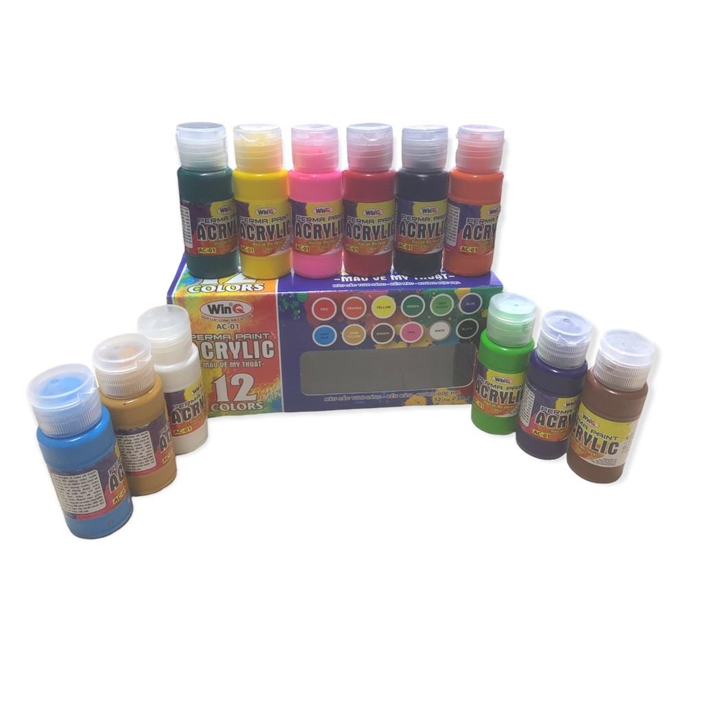 Hộp 12 màu Acrylic WinQ AC-01