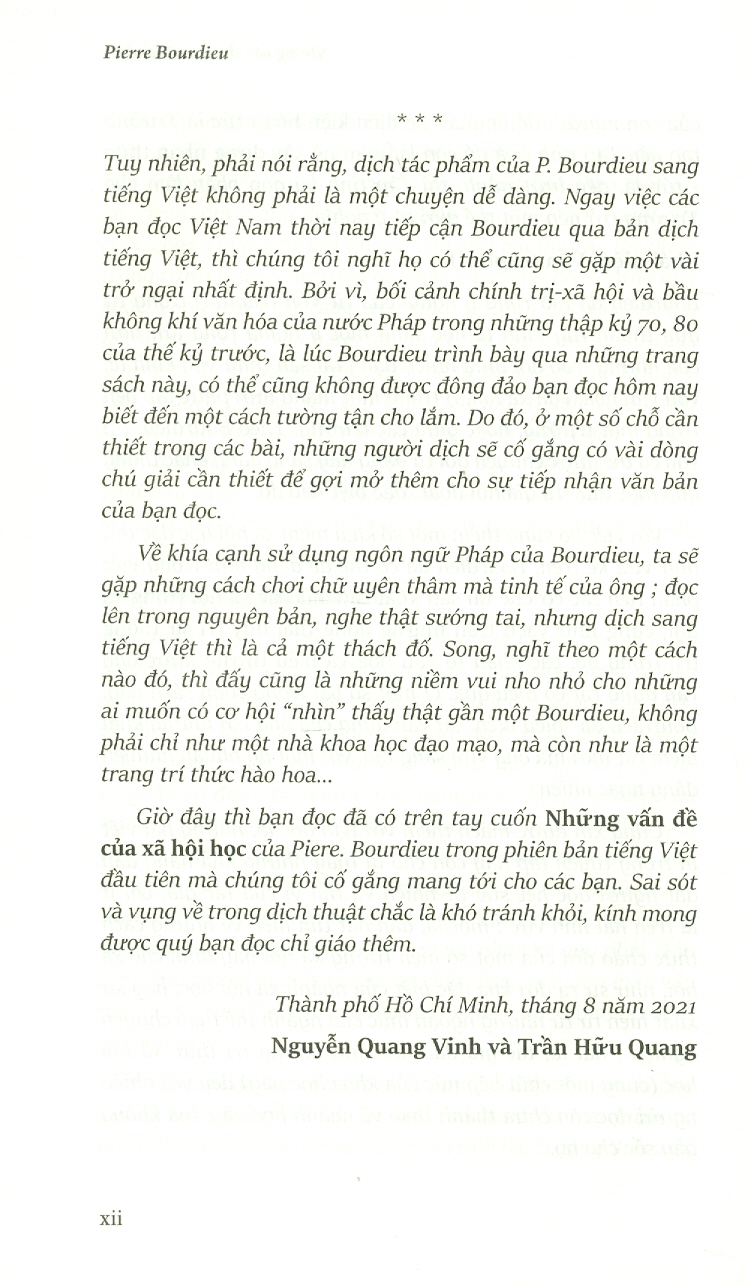 Sách PACE Books - Những Vấn Đề Của Xã Hội Học (Questions de sociologie) 