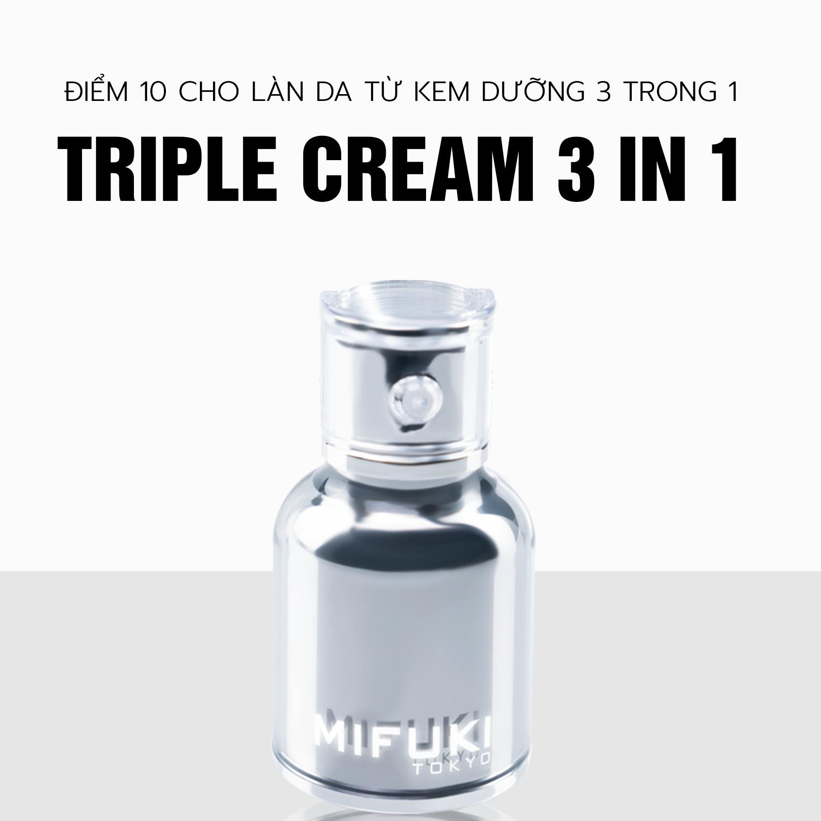 DƯỠNG TRẮNG DA BAN NGÀY 3 TRONG 1 - TRIPLE CREAM 3 IN 1 MIFUKI (30ML)