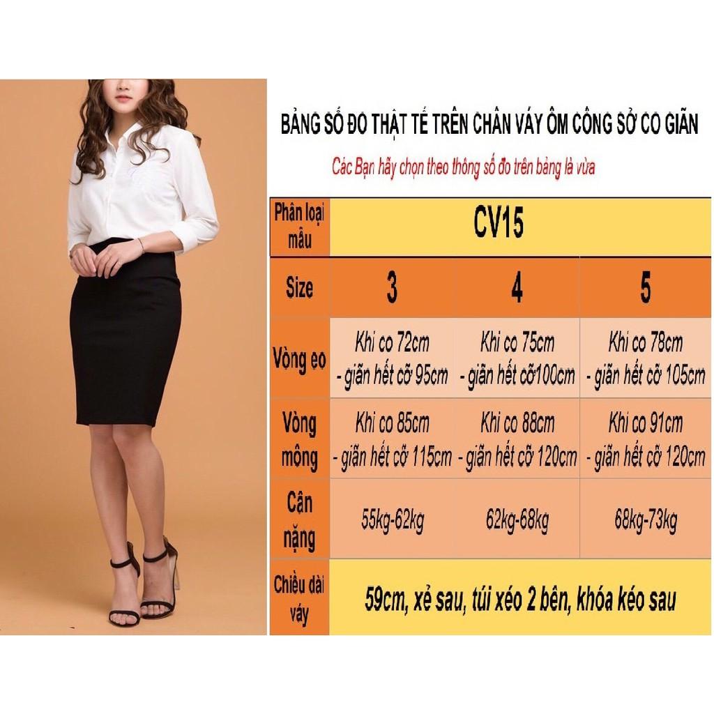 Chân váy công sở dáng ôm CV15