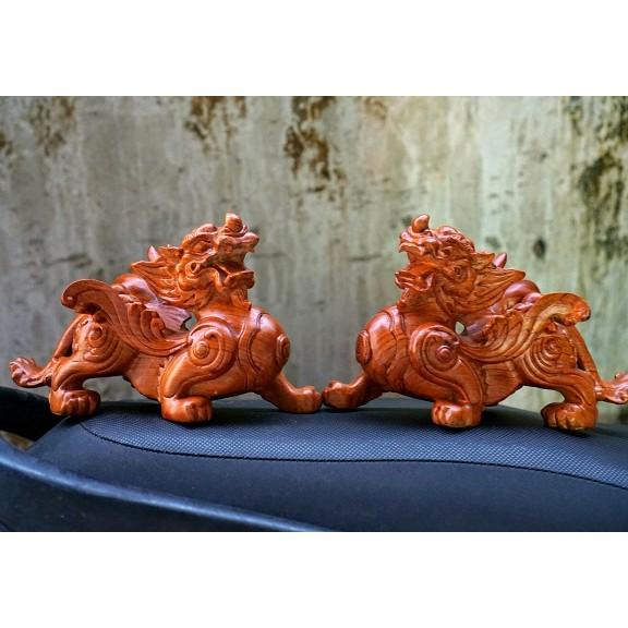 Cặp tỳ hưu gỗ hương ngang 30cm