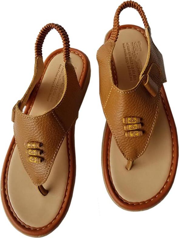 Giày Sandal Xỏ Ngón Nữ BIGGBEN Da Bò Thật SDN40