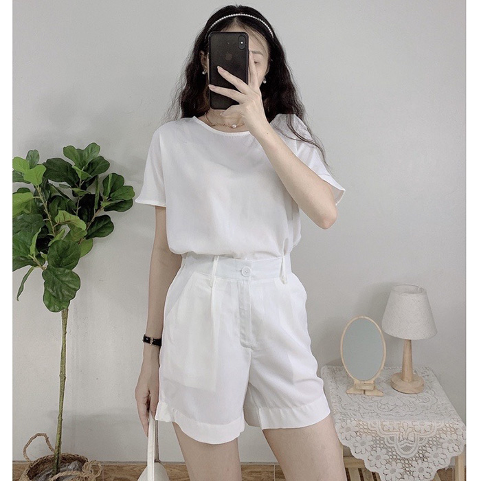 Bộ đổ nữ linen tay cánh rơi ArcticHunter - Trắng, thời trang thương hiệu chính hãng