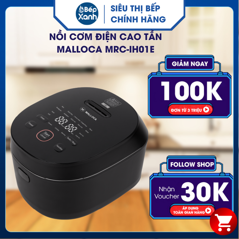 Nồi cơm điện cao tần Malloca MRC-IH01E - Hàng Chính Hãng