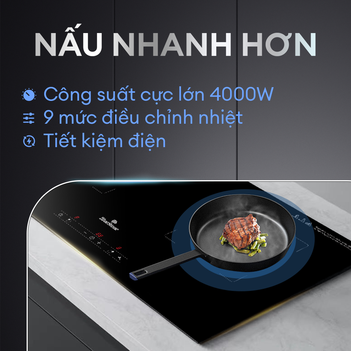 [Độc quyền online] Bếp Từ Đôi BlueStone ICB-6819 4000W - Miễn phí lắp đặt, cắt đá HCM, HN, Đồng Nai, Bình Dương - Bảo hành 2 năm