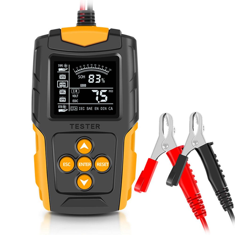 12V/24V Car Battery Tester LCD Digital Battery Analyzer Car Charge Diagnostic Tool SOH SOC CCA IR Measurement