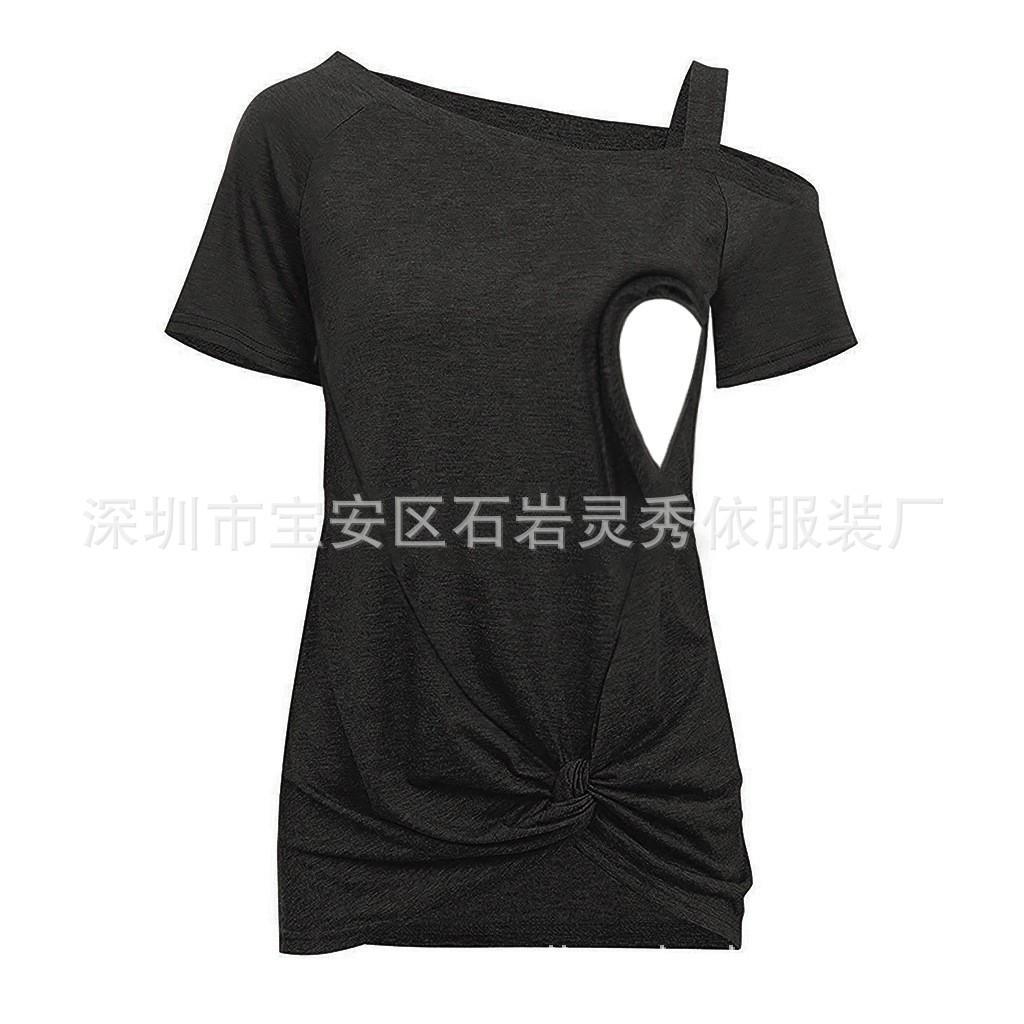 Áo cho con bú, chất cotton siêu mềm mát