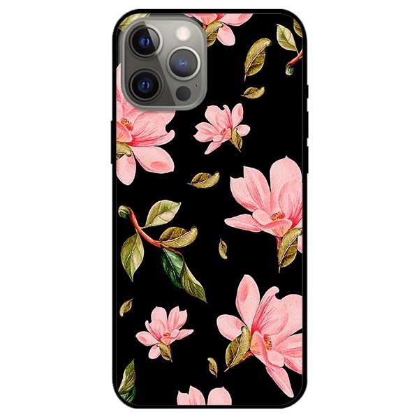 Ốp lưng dành cho Iphone 11 - 11 Pro - 11 Pro Max mẫu Hoa Lan Hồng Nền Đen