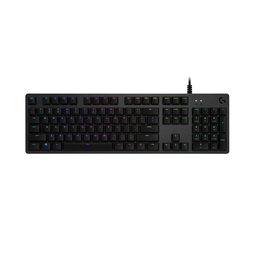 Bàn phím game cơ học Logitech G512 - RGB Lightsync, 3 loại GX Switch, vật liệu cải tiến, cổng USB 2.0 - Hàng chính hãng - GX BLUE/CLICKY