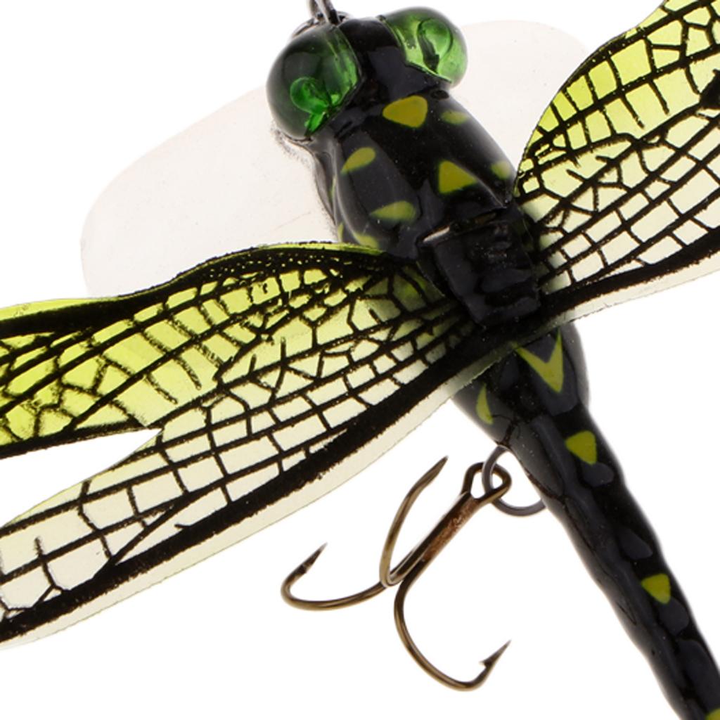 Popper Fishing Bait Life-like Dragonfly Floating Fly Fishing Flies Color F