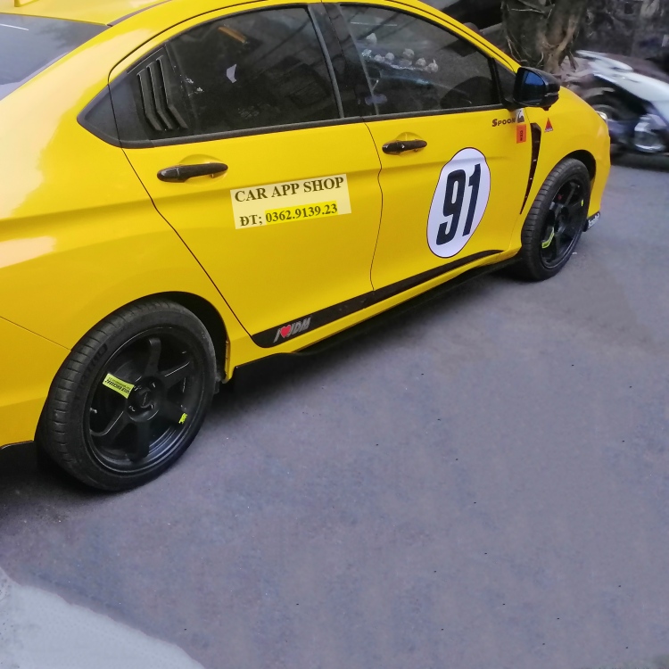 Lip Hông Thể Thao Honda City Mẫu Độ Thể Thao Hàng Loại 1 Lắp Được Cho Tất Cả Các Đời Xe