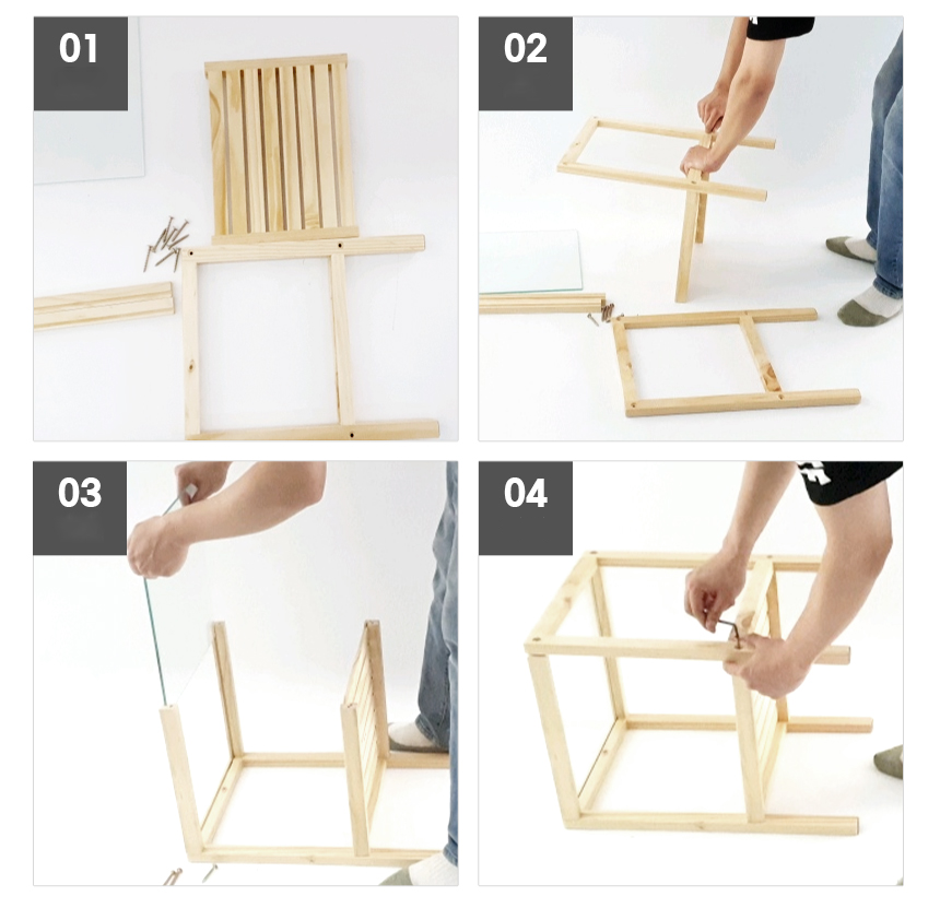 KỆ GỖ TRANG TRÍ MẶT KÍNH - GLASS SHELF NATURAL