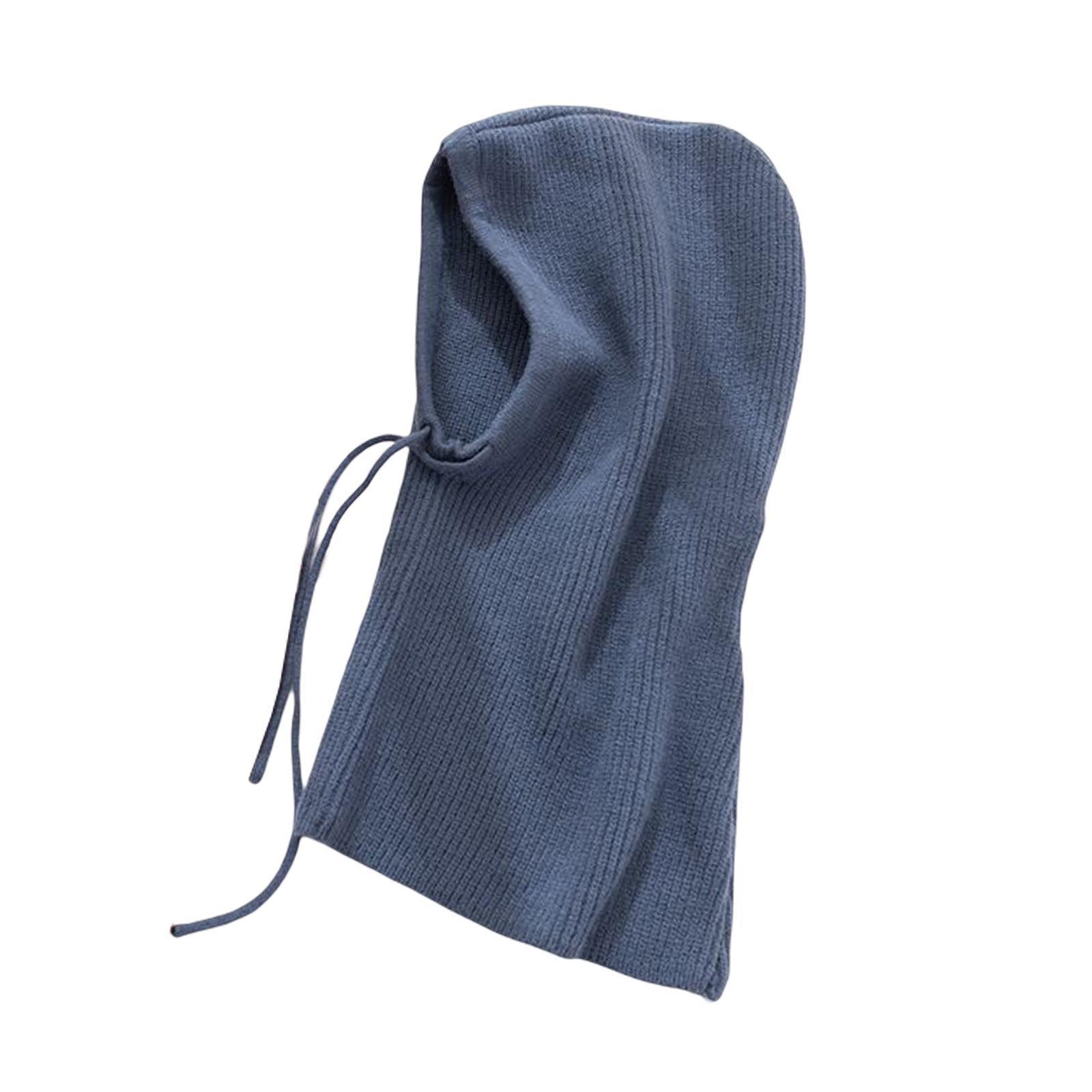 Warm Winter Hats Ski Neck Warmer Cap Outdoor Sports Knitted Hooded Scarf